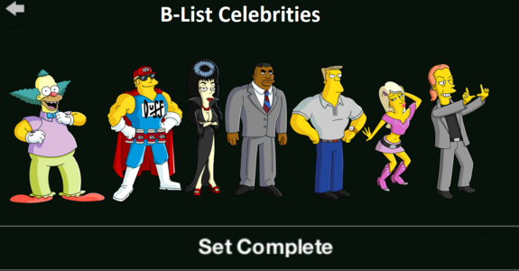 B-List Celebrities - Wikisimpsons, The Simpsons Wiki