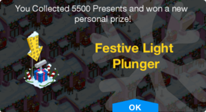Tapped Out Festive Light Plunger prize unlock.png