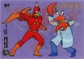W7 R-Man and Dr. Crab (Skybox 1993) front.jpg