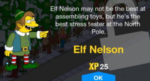 Elf Nelson may not be the best at assembling toys, but he's the best stress tester at the North Pole.