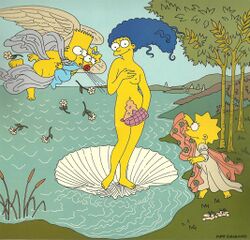 The Simpsons 1995 Fun Calendar Marge Bart.jpg